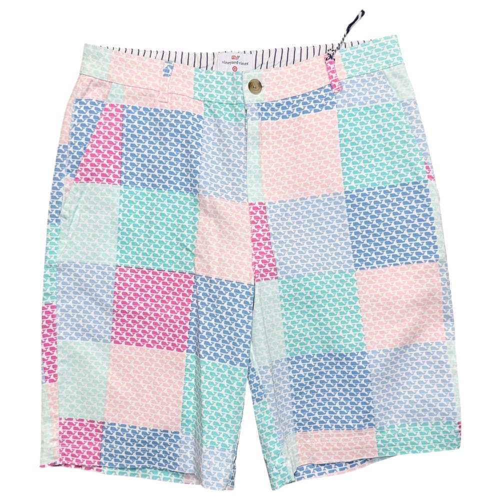 Vineyard Vines Mens 28 Waist‎ Patchwork Bermuda Stretch Shorts 9" Inseam NWT